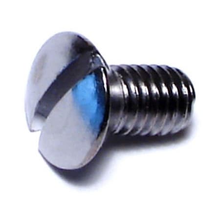 Midwest Fastener #10-32 x 3/8 in Slotted Oval Machine Screw, Chrome Plated Brass, 15 PK 70148